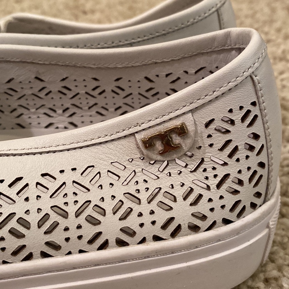 Tory Burch perforated leather slip ons - Picture 5 of 6